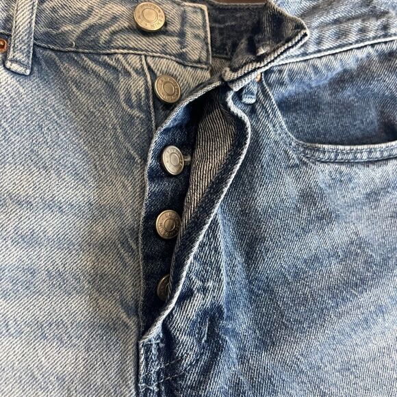 PacSun vintage high rise two tone denim jean shorts size 26 - Picture 3 of 14